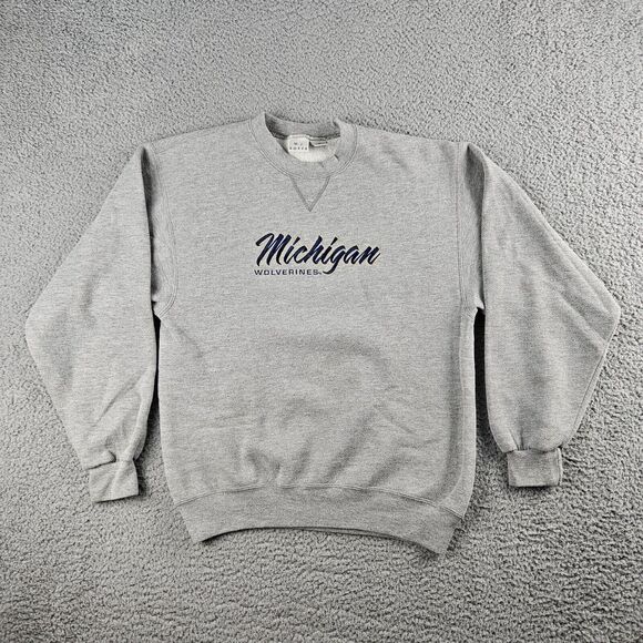 MJ Soffe Other - MJ Soffe Michigan Wolverines Sweatshirt Adult Medium Gray Fleece Pullover